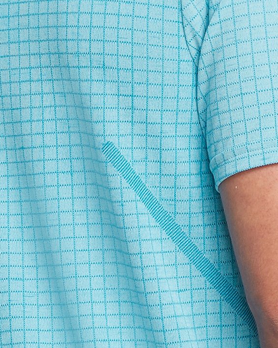 Męska koszulka z krótkim rękawem UA Seamless Grid, Blue, pdpMainDesktop image number 1