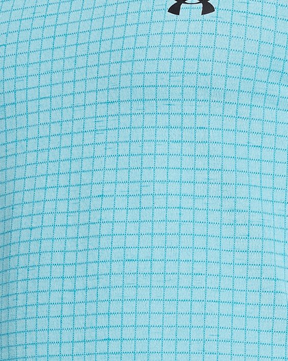 Herenshirt UA Seamless Grid met korte mouwen, Blue, pdpMainDesktop image number 0