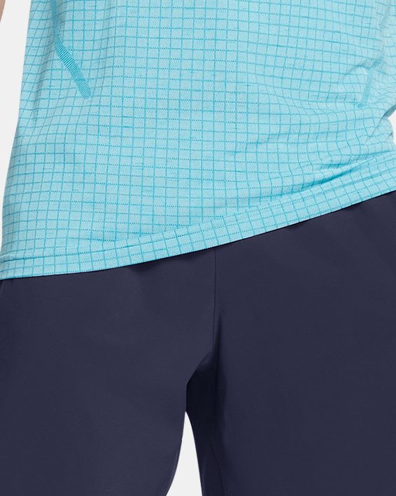 Men's UA Seamless Grid Short Sleeve, Blue, pdpMainDesktop image number 2