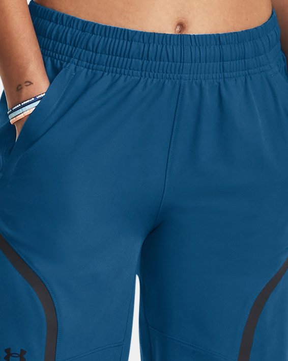 Women's UA Unstoppable Pants in Blue image number 2
