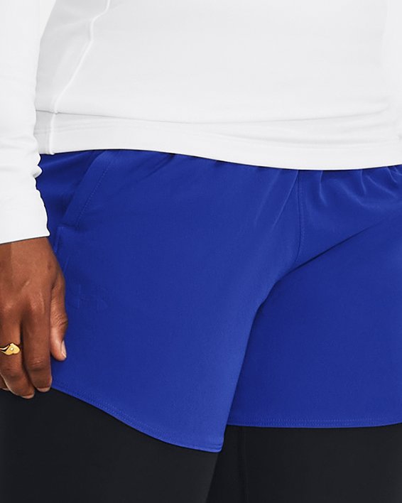 Shorts tejidos de 13 cm UA Flex para mujer, Blue, pdpMainDesktop image number 2