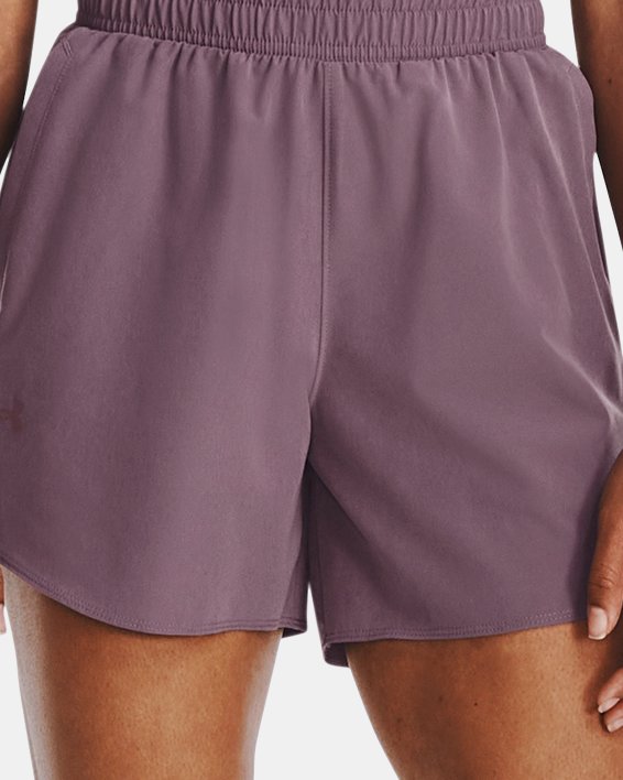 กางเกงขาสั้น UA Flex Woven 5" สำหรับผู้หญิง in Purple image number 2
