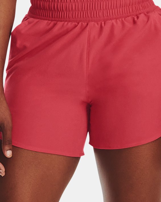 Shorts tejidos de 13 cm UA Flex para mujer, Red, pdpMainDesktop image number 2