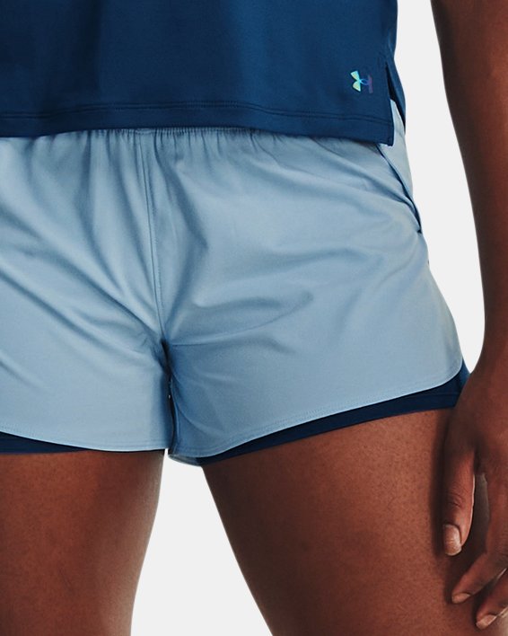Women's UA Vanish 2-in-1 Shorts in Blue image number 2