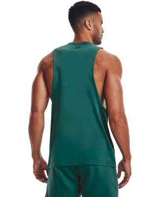 Playera sin mangas Project Rock Iron Muscle para hombre, Green, pdpMainDesktop image number 1