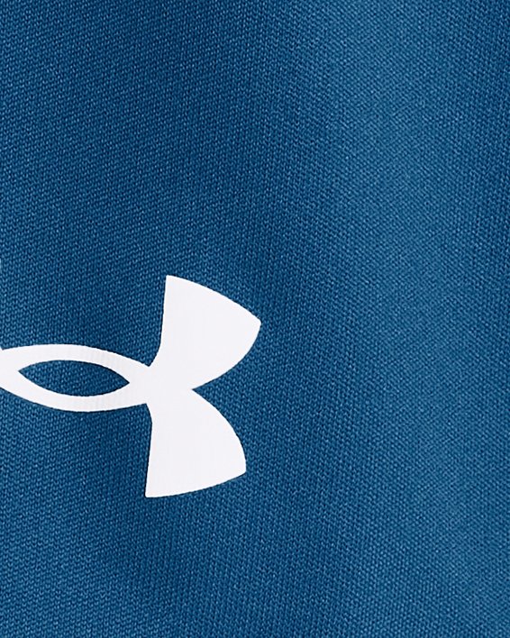 男士UA Tech™ Wordmark Graphic短褲 in Blue image number 3