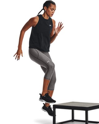 Women's UA Essential Cotton Stretch Tank, Black, pdpMainDesktop image number 2