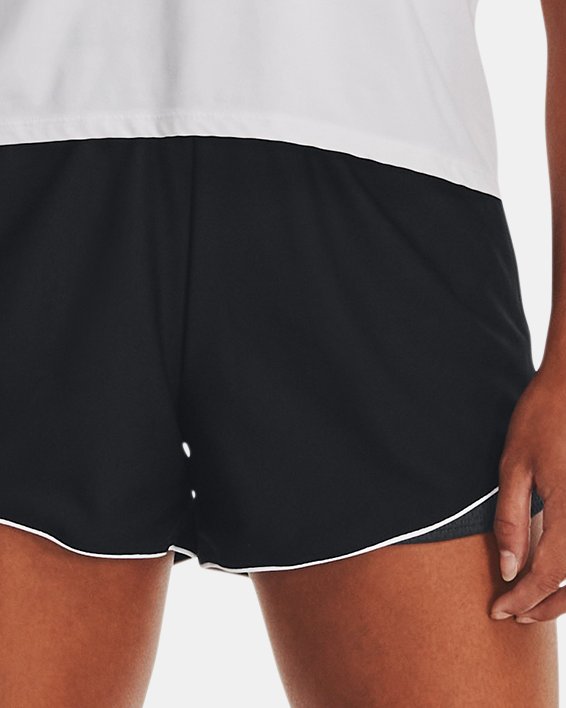 Women's UA Play Up Colorblock Shorts in Black image number 2
