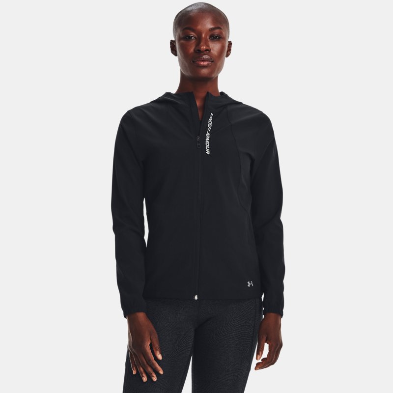 Image of Under Armour Women's Under Armour OutRun The Storm Jacket Black / Reflective / Reflective XL