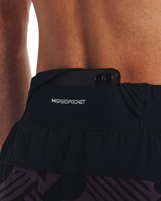 Shorts UA We Run In Peace para hombre, Black, pdpMainDesktop image number 3