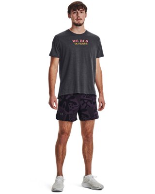 Shorts UA We Run In Peace para hombre, Black, pdpMainDesktop image number 2