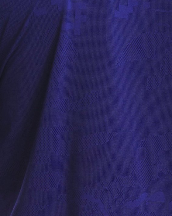 Men's UA Tech™ Vent Jacquard Short Sleeve in Blue image number 1