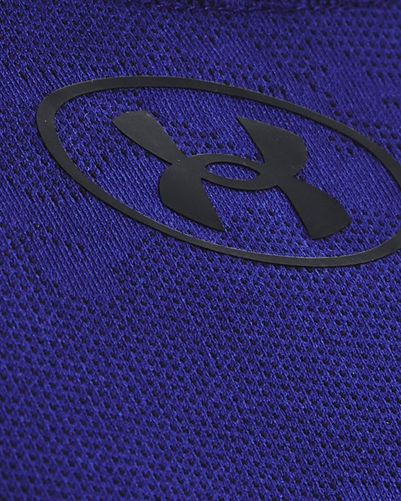Men's UA Tech™ Vent Jacquard Short Sleeve in Blue image number 3