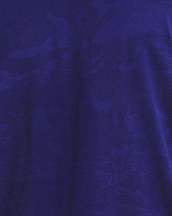 Men's UA Tech™ Vent Jacquard Short Sleeve in Blue image number 0