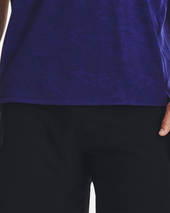Men's UA Tech™ Vent Jacquard Short Sleeve in Blue image number 2