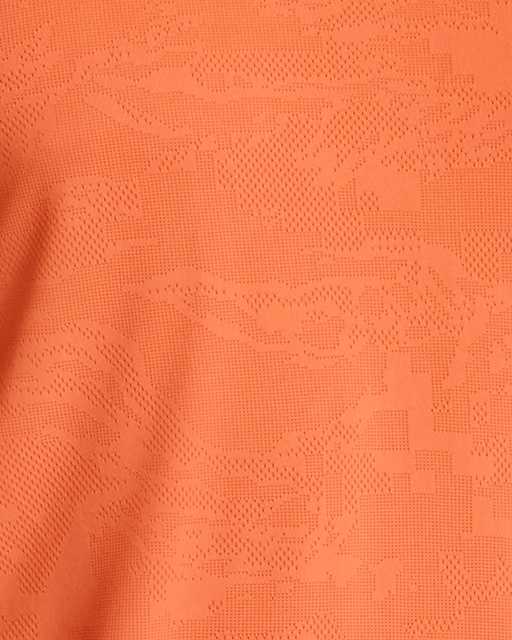 Under Armour T Shirt UA Seamless Fade Orange Mens Gym Sports Training  1361133