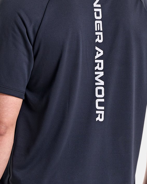 Men's UA Tech™ Reflective Short Sleeve in Black image number 1