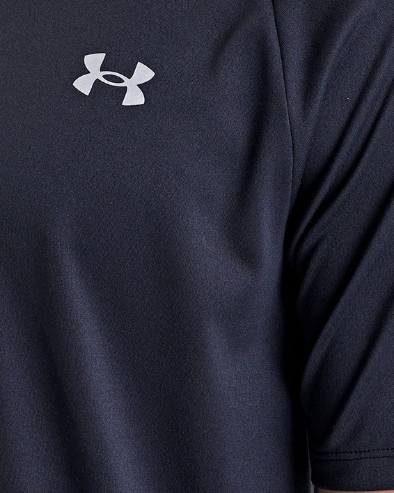 Men's UA Tech™ Reflective Short Sleeve in Black image number 4