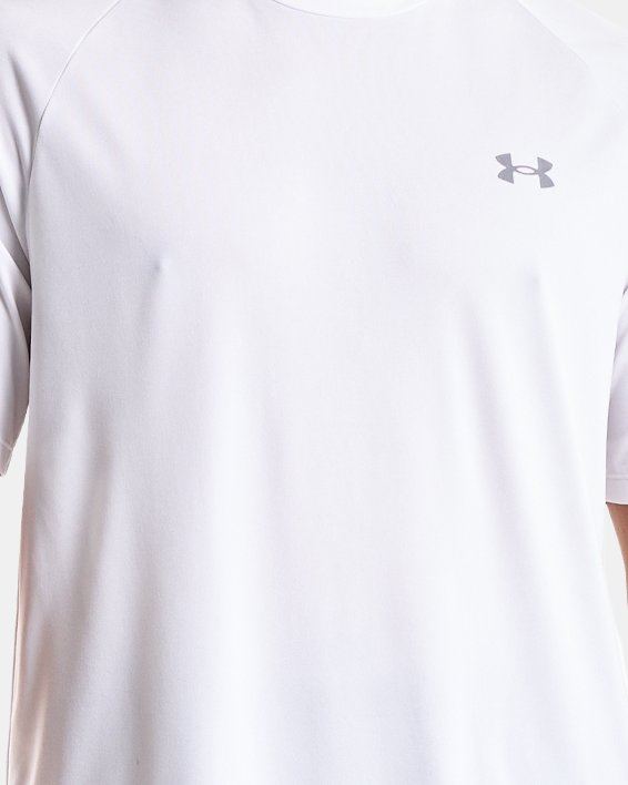 Men's UA Tech™ Reflective Short Sleeve in White image number 0
