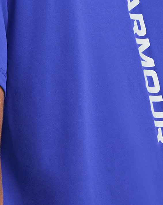เสื้อแขนสั้น UA Tech™ Reflective สำหรับผู้ชาย in Blue image number 1