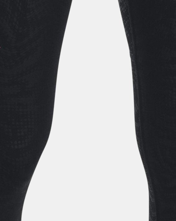 女士UA RUSH™ Emboss Perf緊身褲 in Black image number 0