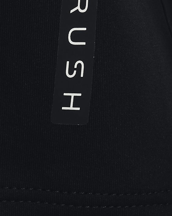 Women's UA RUSH™ Vent Crop Short Sleeve in Black image number 3