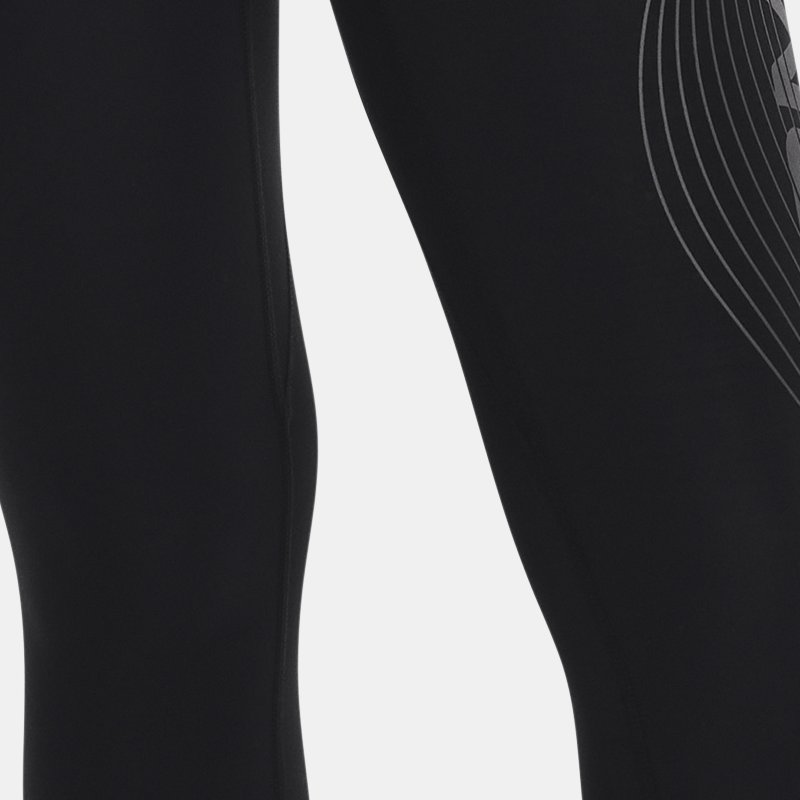 Image of Under Armour Women's Under Armour Motion Branded Ankle Leggings Black / Jet Gray XS