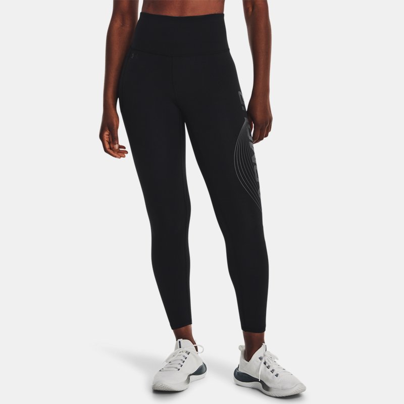 Image of Under Armour Women's Under Armour Motion Branded Ankle Leggings Black / Jet Gray XL