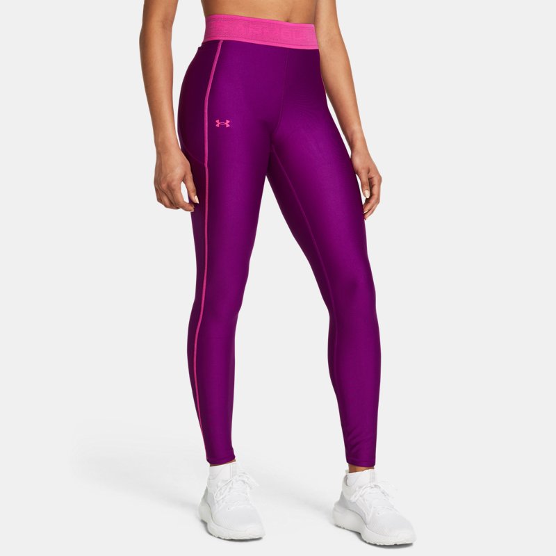 women's heatgear® branded waistband leggings mystic magenta / rebel pink m
