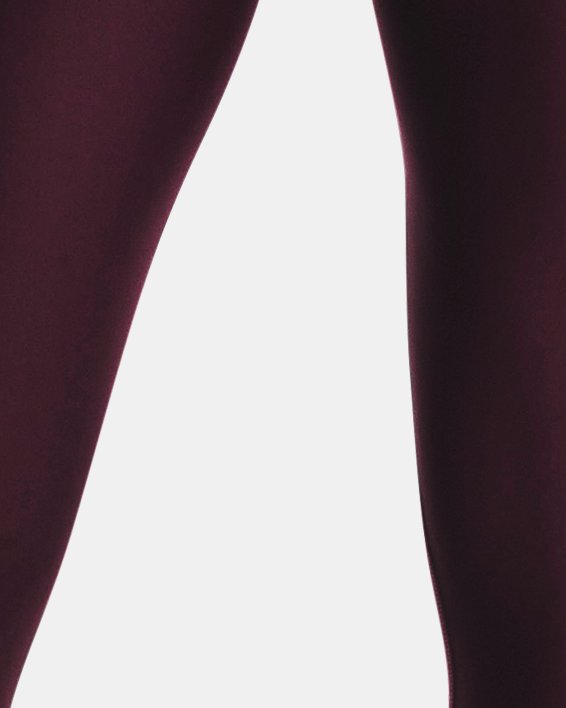 女士HeatGear® Branded Waistband緊身褲 in Maroon image number 1