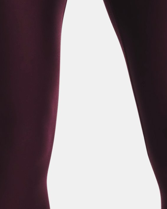 女士HeatGear® Branded Waistband緊身褲 in Maroon image number 0