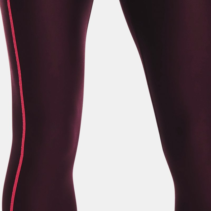 Under Armour Women's HeatGear® Branded Waistband Leggings Dark Maroon / Beta L