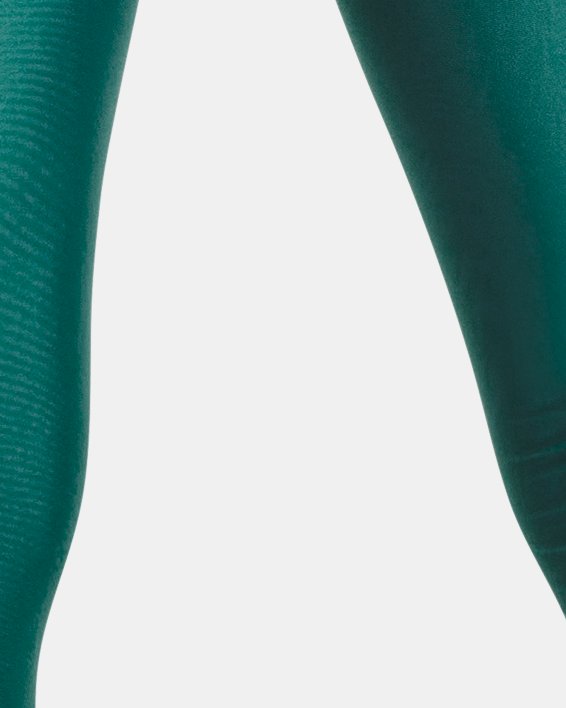 女士HeatGear® Branded Waistband緊身褲 in Green image number 1