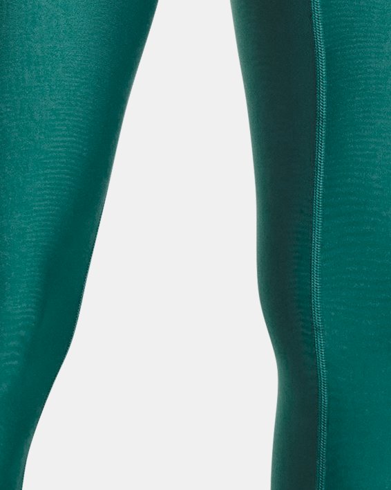 女士HeatGear® Branded Waistband緊身褲 in Green image number 0