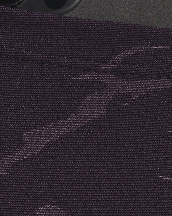女士HeatGear® No-Slip Waistband Emboss九分褲 in Purple image number 3