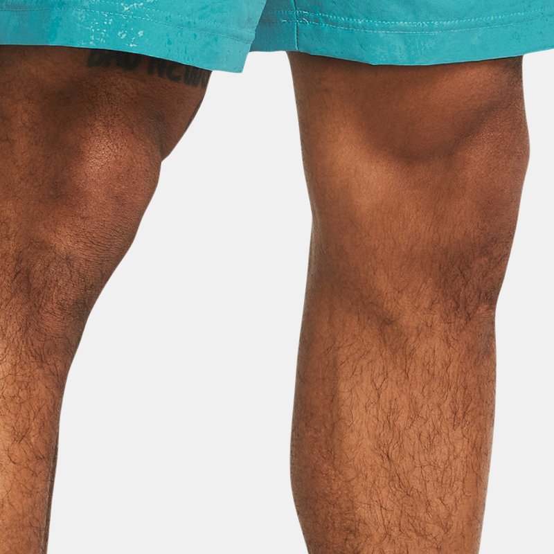 Herenshorts Under Armour Woven Emboss Circuit Teal / Wit L