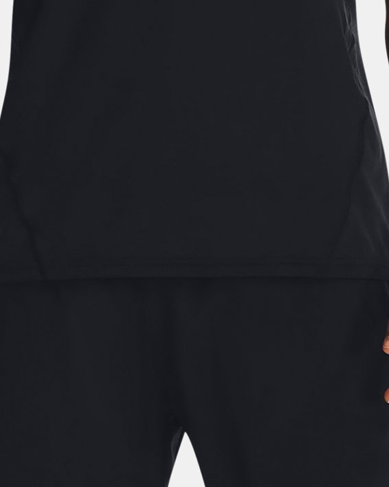 Men's HeatGear® Fitted Short Sleeve in Black image number 2