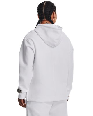 Sudadera con capucha UA Summit Knit unisex, White, pdpMainDesktop image number 5