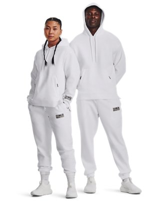 Sudadera con capucha UA Summit Knit unisex, White, pdpMainDesktop image number 2