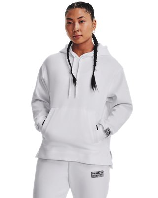 Sudadera con capucha UA Summit Knit unisex, White, pdpMainDesktop image number 3