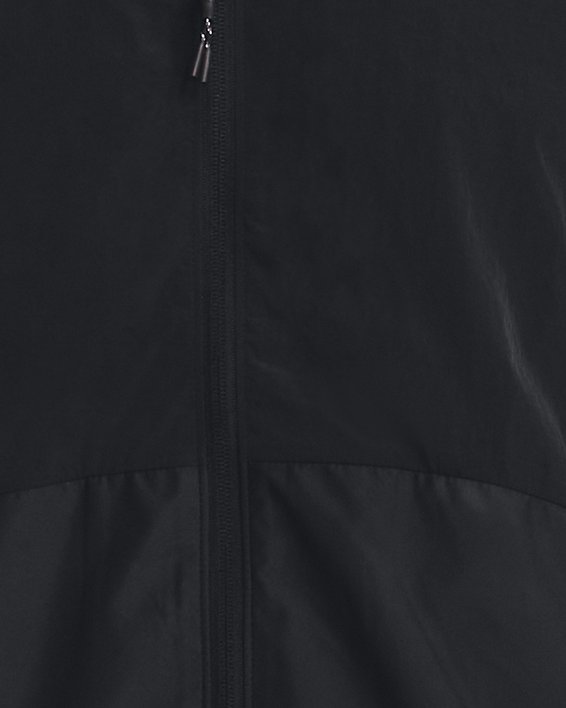 Men's UA RUSH™ Woven Full-Zip in Black image number 0