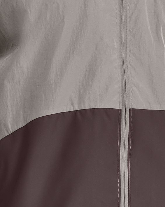 Men's UA RUSH™ Woven Full-Zip in Gray image number 0