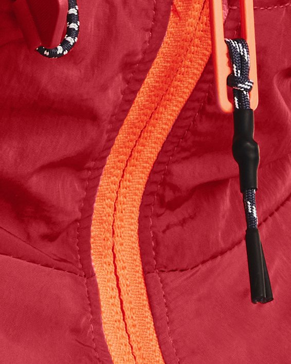 Men's UA RUSH™ Woven Full-Zip in Red image number 3