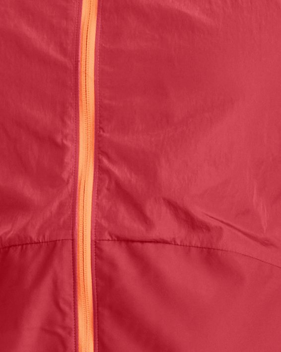 Men's UA RUSH™ Woven Full-Zip in Red image number 0