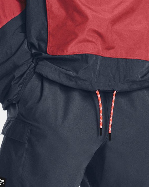 Men's UA RUSH™ Woven ½ Zip Anorak Jacket in Gray image number 2