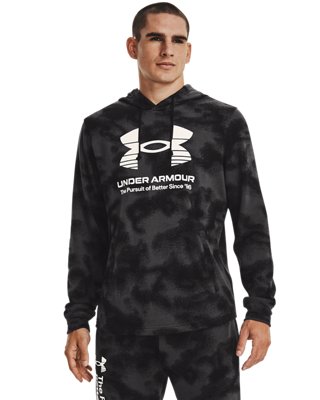 Sudadera con capucha UA Rival Terry para hombre, Black, pdpMainDesktop image number 0