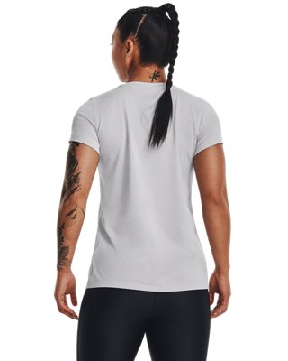 Playera UA Tech&trade; Twist Big Logo Gel para mujer, Gray, pdpMainDesktop image number 1
