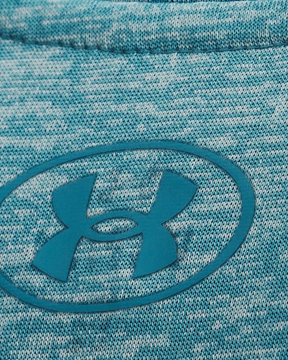 Women's UA Tech™ Twist Big Logo Gel Short Sleeve in Blue image number 3