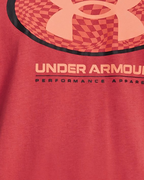 男士UA Multi Color Lockertag短袖T恤 in Red image number 0
