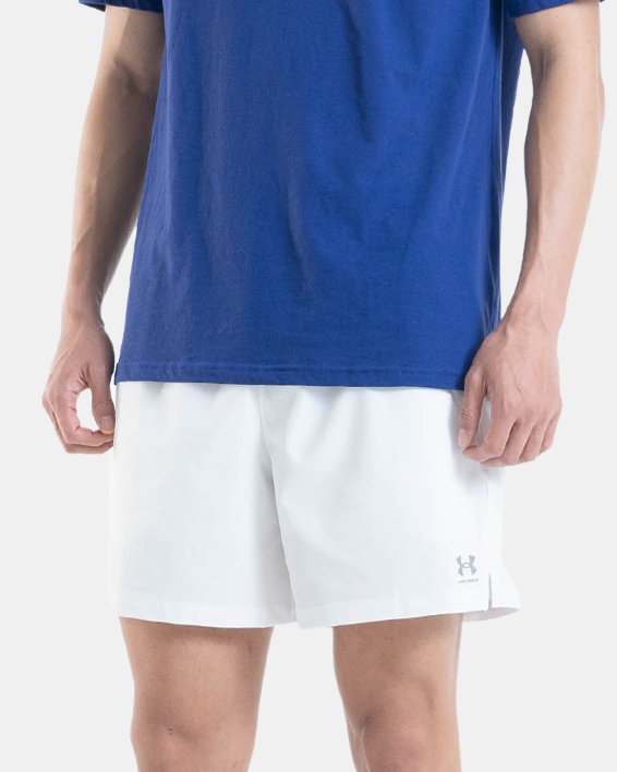 Men's UA Schematic Logo Short Sleeve in Blue image number 3